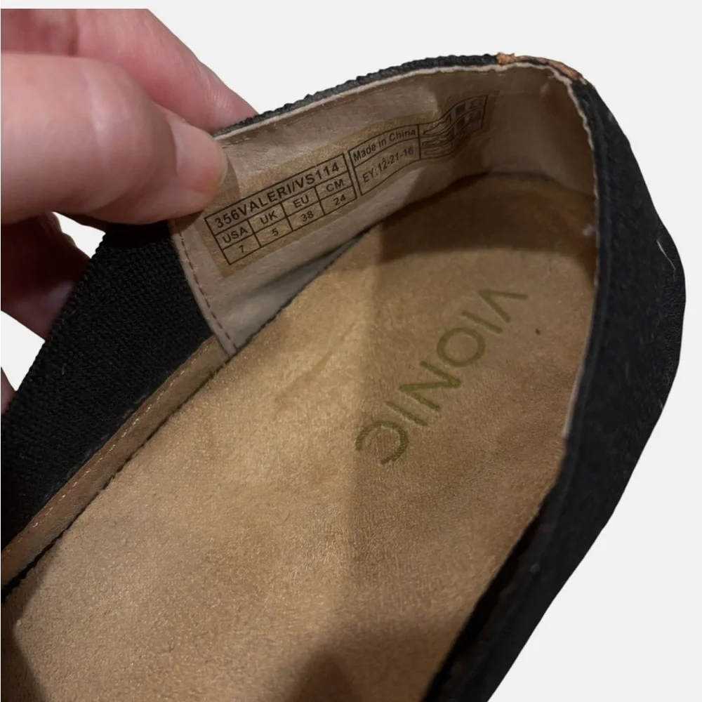 Vionic Valeri Espadrille Women's 7 Slip On Canvas Flats